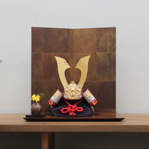 13号3段　菊獅噛鍬形　ヘアライン（赤・白・紺・縹）